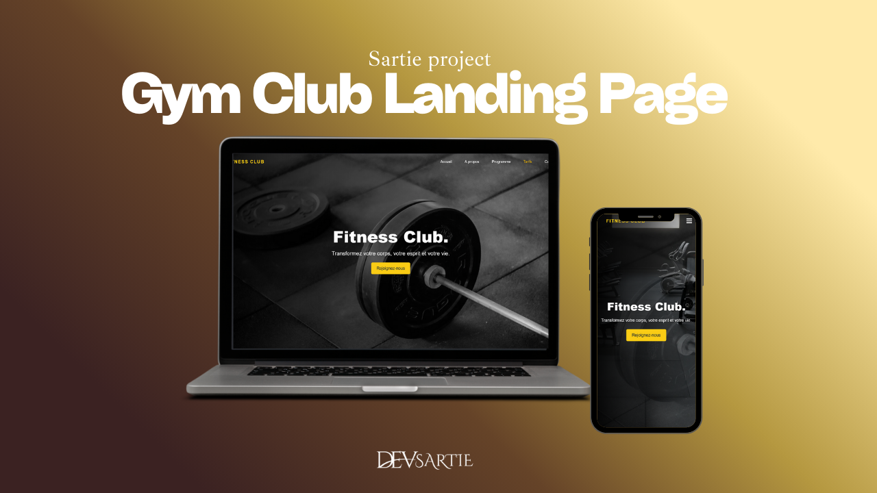 Modern Gym Club Landing Page